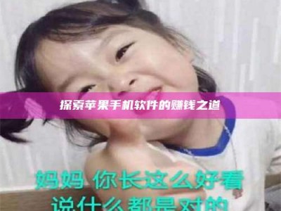 金坛探索苹果手机软件的赚钱之道